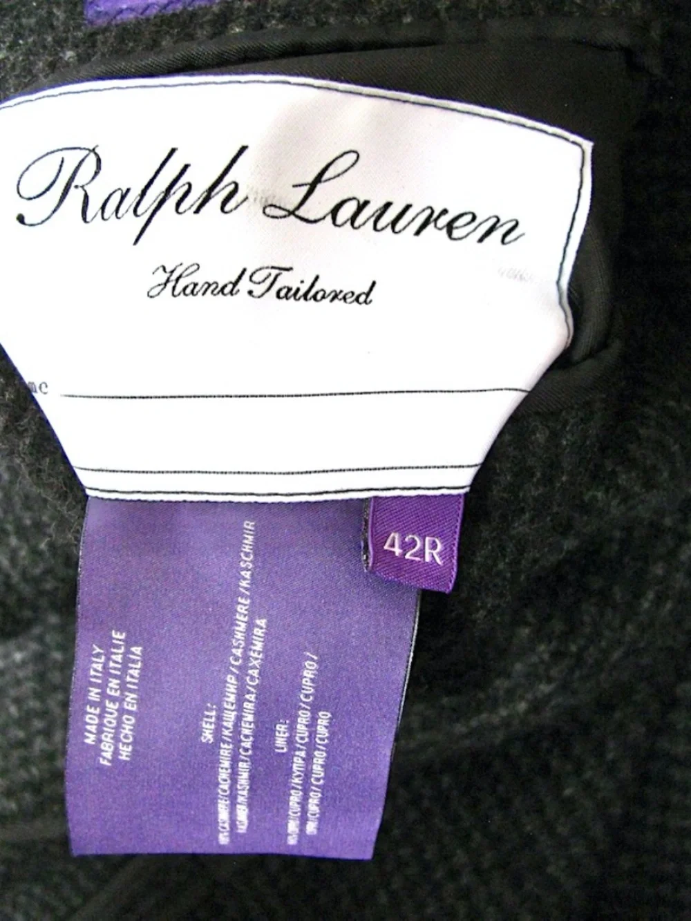 Mens Ralph Lauren Purple Label 100% Cashmere Blazer Jacket Size 42R